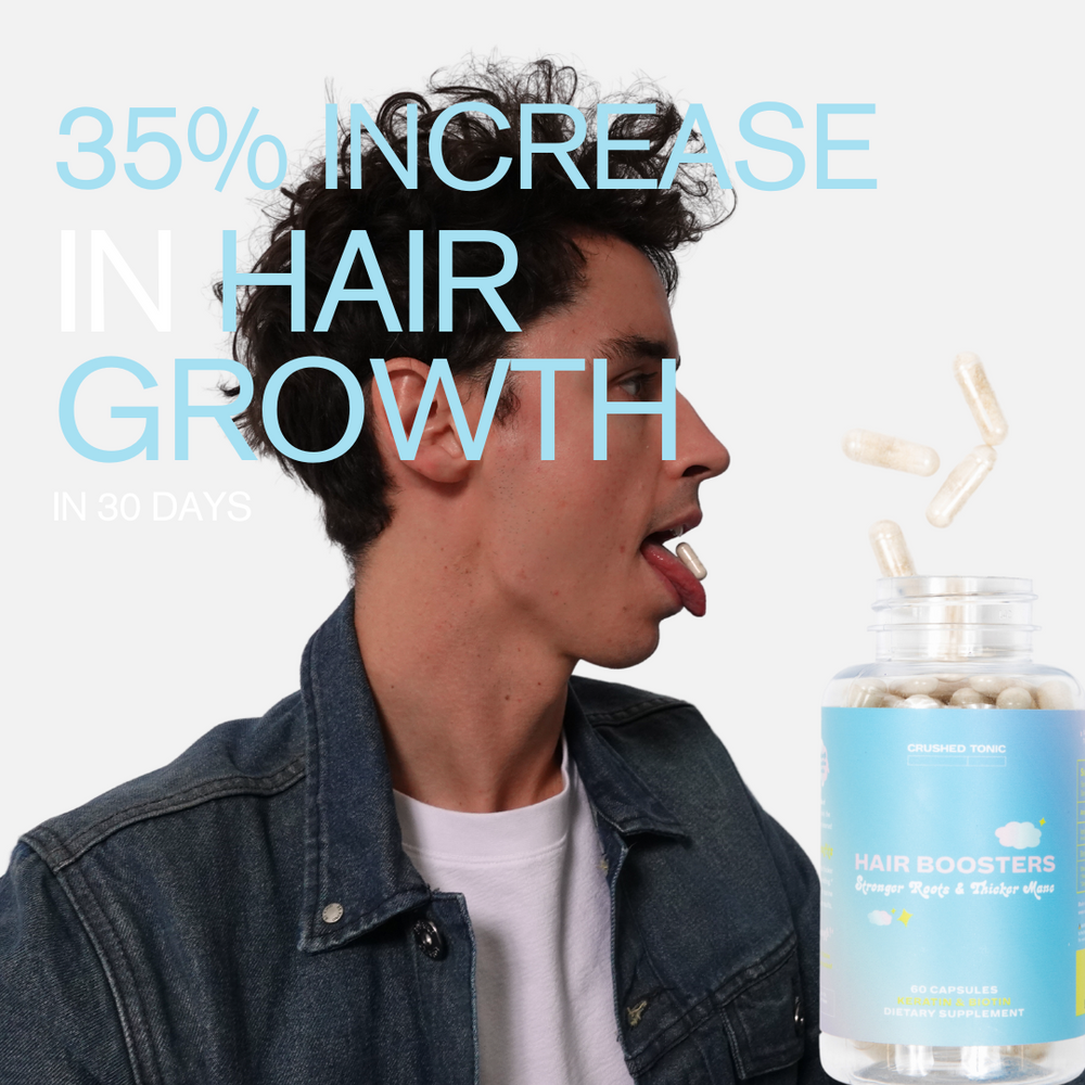 An image that shows the percentage of hair growth 